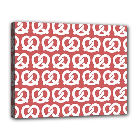 Trendy Pretzel Illustrations Pattern Canvas 14  X 11  (stretched) by GardenOfOphir