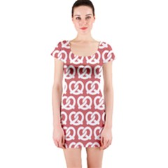 Trendy Pretzel Illustrations Pattern Short Sleeve Bodycon Dress by GardenOfOphir