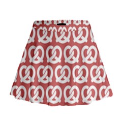 Trendy Pretzel Illustrations Pattern Mini Flare Skirt by GardenOfOphir