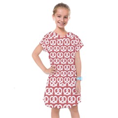 Trendy Pretzel Illustrations Pattern Kids  Drop Waist Dress by GardenOfOphir