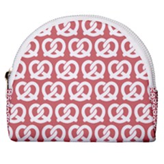 Trendy Pretzel Illustrations Pattern Horseshoe Style Canvas Pouch by GardenOfOphir