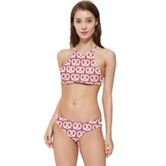 Trendy Pretzel Illustrations Pattern Banded Triangle Bikini Set by GardenOfOphir