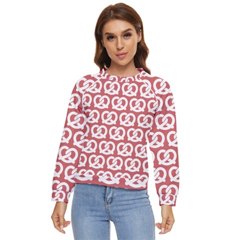 Trendy Pretzel Illustrations Pattern Women s Long Sleeve Raglan Tee by GardenOfOphir