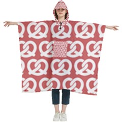 Trendy Pretzel Illustrations Pattern Women s Hooded Rain Ponchos by GardenOfOphir