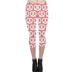 Chic Pretzel Illustrations Pattern Capri Leggings  by GardenOfOphir