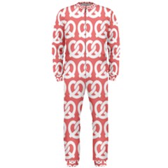 Chic Pretzel Illustrations Pattern Onepiece Jumpsuit (men) by GardenOfOphir