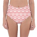 Chic Pretzel Illustrations Pattern Reversible High-Waist Bikini Bottoms View1