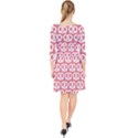 Chic Pretzel Illustrations Pattern Quarter Sleeve Front Wrap Dress View2