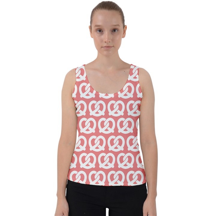 Chic Pretzel Illustrations Pattern Velvet Tank Top