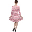 Chic Pretzel Illustrations Pattern Quarter Sleeve Ruffle Waist Dress View2