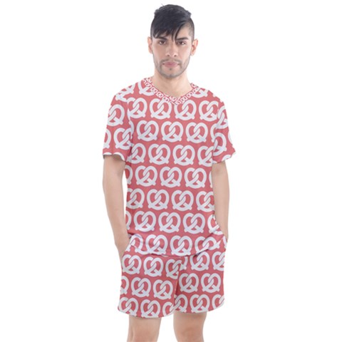 Chic Pretzel Illustrations Pattern Men s Mesh Tee And Shorts Set by GardenOfOphir