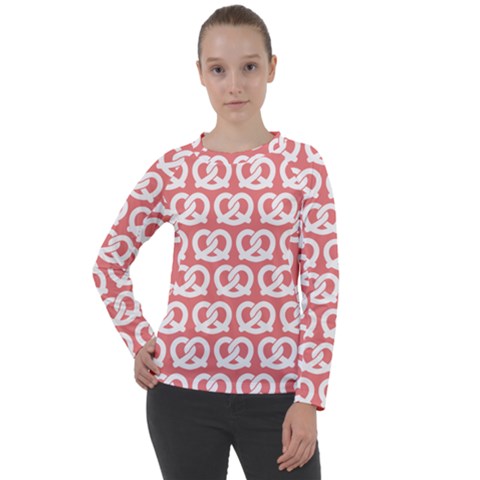 Chic Pretzel Illustrations Pattern Women s Long Sleeve Raglan Tee by GardenOfOphir