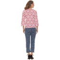 Chic Pretzel Illustrations Pattern Cut Out Wide Sleeve Top View4