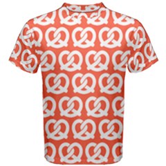 Coral Pretzel Illustrations Pattern Men s Cotton Tee by GardenOfOphir