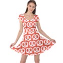 Coral Pretzel Illustrations Pattern Cap Sleeve Dress View1