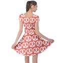 Coral Pretzel Illustrations Pattern Cap Sleeve Dress View2