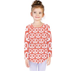 Coral Pretzel Illustrations Pattern Kids  Long Sleeve Tee