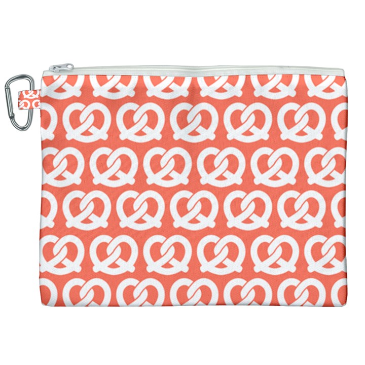 Coral Pretzel Illustrations Pattern Canvas Cosmetic Bag (XXL)