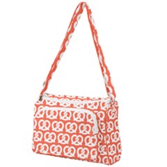 Coral Pretzel Illustrations Pattern Front Pocket Crossbody Bag by GardenOfOphir