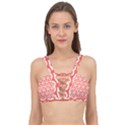 Coral Pretzel Illustrations Pattern Cage Up Bikini Top View1