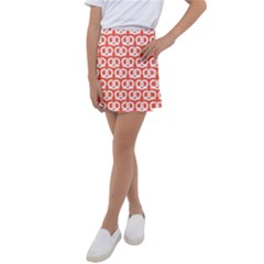 Coral Pretzel Illustrations Pattern Kids  Tennis Skirt by GardenOfOphir