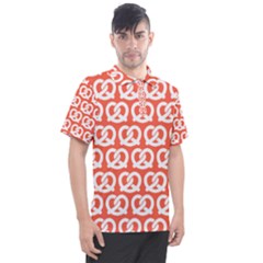 Coral Pretzel Illustrations Pattern Men s Polo Tee by GardenOfOphir