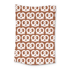 Brown Pretzel Illustrations Pattern Small Tapestry by GardenOfOphir