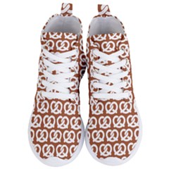 Brown Pretzel Illustrations Pattern Women s Lightweight High Top Sneakers by GardenOfOphir