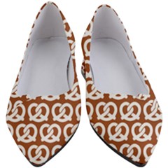 Brown Pretzel Illustrations Pattern Women s Block Heels 