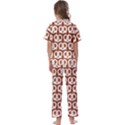 Brown Pretzel Illustrations Pattern Kids  Satin Short Sleeve Pajamas Set View2