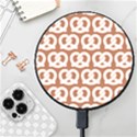 Brown Pretzel Illustrations Pattern Wireless Fast Charger(Black) View1