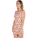 Salmon Pretzel Illustrations Pattern Bodycon Dress View2