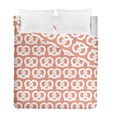 Salmon Pretzel Illustrations Pattern Duvet Cover Double Side (full/ Double Size) by GardenOfOphir