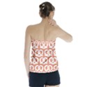 Salmon Pretzel Illustrations Pattern Strapless Top View2