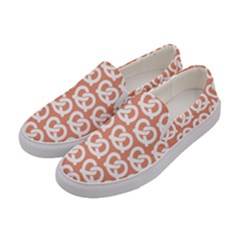 Salmon Pretzel Illustrations Pattern Women s Canvas Slip Ons by GardenOfOphir