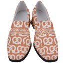 Salmon Pretzel Illustrations Pattern Women s Chunky Heel Loafers View1