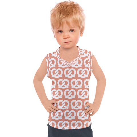 Salmon Pretzel Illustrations Pattern Kids  Sport Tank Top by GardenOfOphir