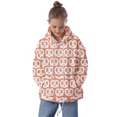 Salmon Pretzel Illustrations Pattern Kids  Oversized Hoodie by GardenOfOphir