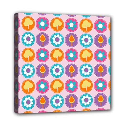 Chic Floral Pattern Mini Canvas 8  x 8  (Stretched)