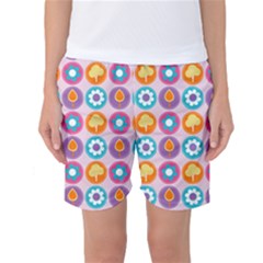 Chic Floral Pattern Women s Basketball Shorts by GardenOfOphir