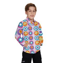 Chic Floral Pattern Kids  Windbreaker