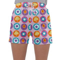 Chic Floral Pattern Sleepwear Shorts