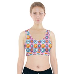 Chic Floral Pattern Sports Bra With Pocket