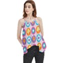 Chic Floral Pattern Flowy Camisole Tank Top View1