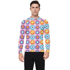 Chic Floral Pattern Men s Long Sleeve Rash Guard