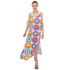 Chic Floral Pattern Maxi Chiffon Cover Up Dress by GardenOfOphir