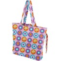 Chic Floral Pattern Drawstring Tote Bag View1