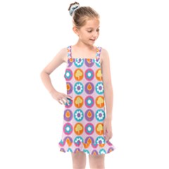 Chic Floral Pattern Kids  Overall Dress