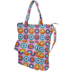 Chic Floral Pattern Shoulder Tote Bag