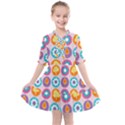 Chic Floral Pattern Kids  All Frills Chiffon Dress View1